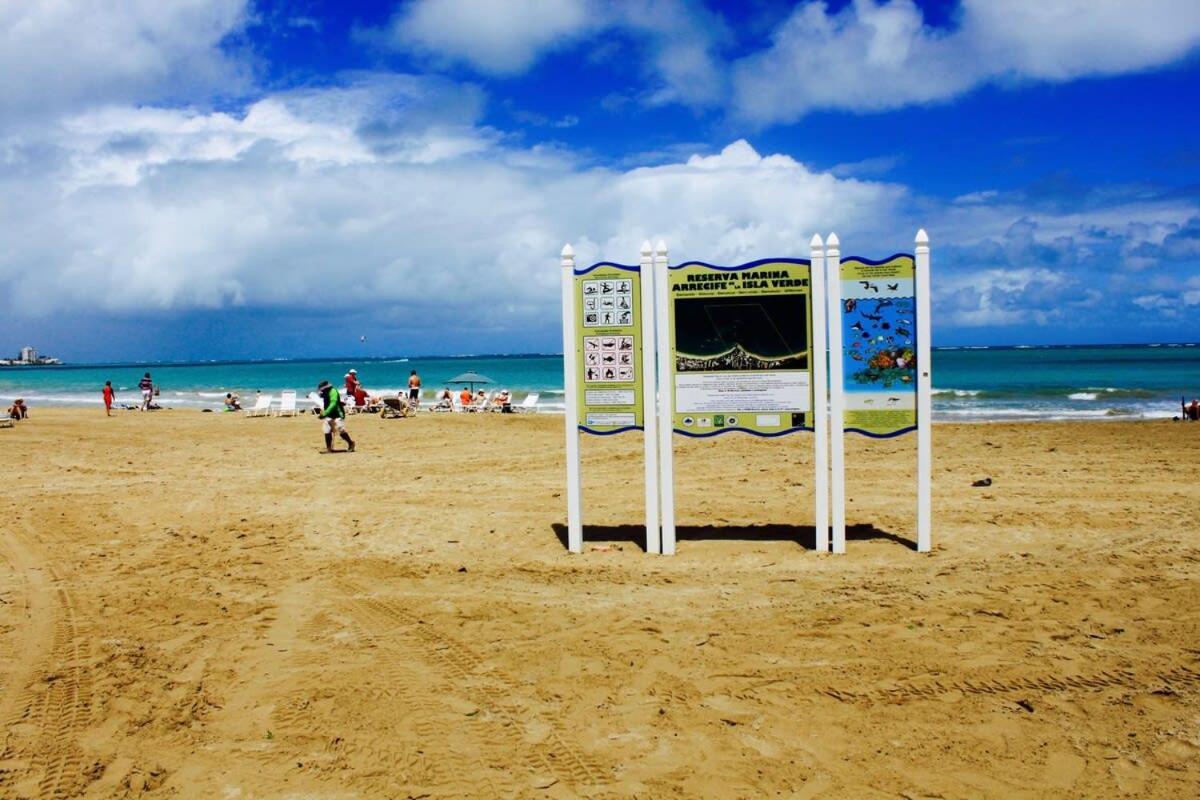 2Br Gem Ocean Front Building Isla Verde Beach San Juan Kültér fotó